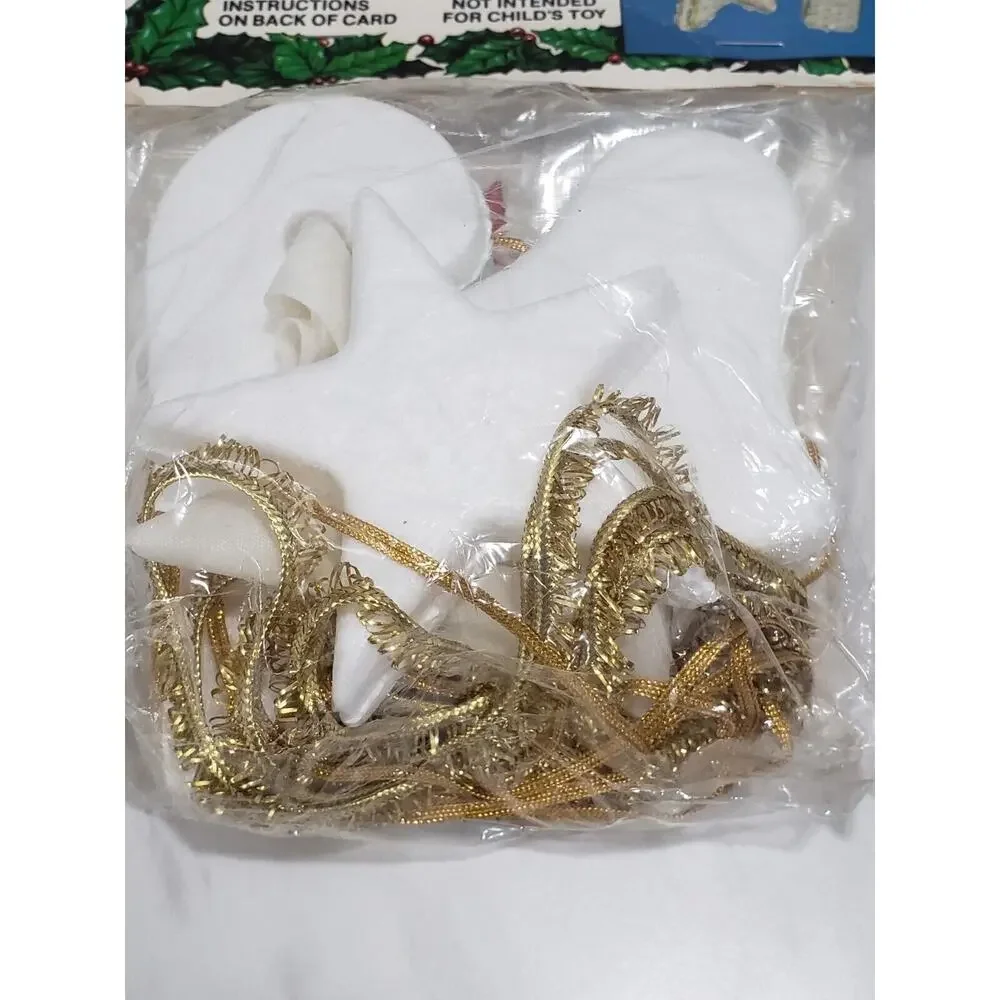 Holiday Industries Vintage Sequin Ornament Kit SET OF 3 TRIO candycane‎ star